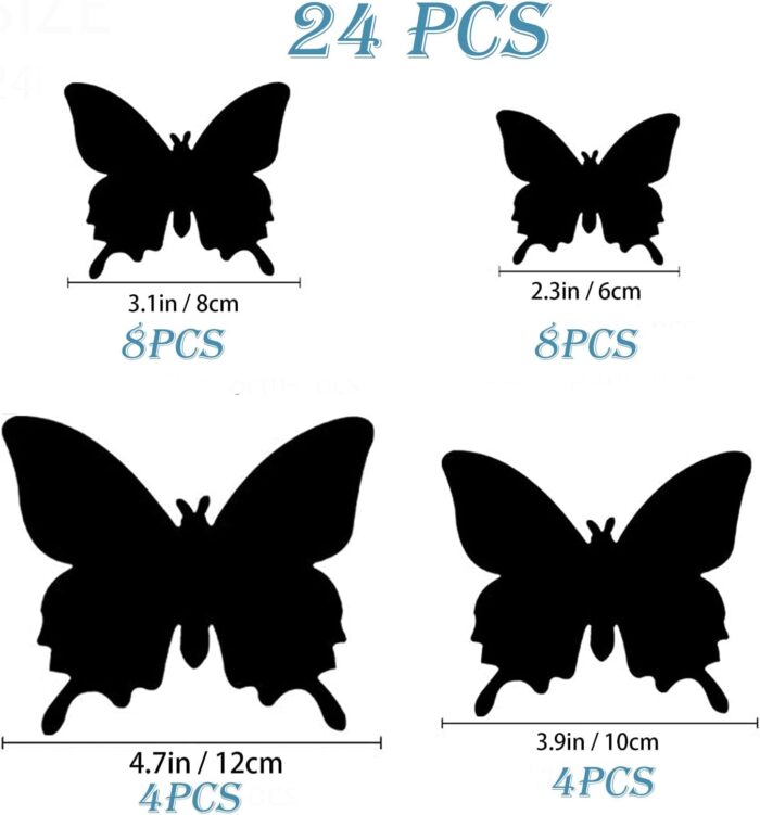 Butterfly Wall Decor 24/48 PCS, 3D Butterflies Stickers for Party Decorations with Magnets(Colorful, 24) - Image 6
