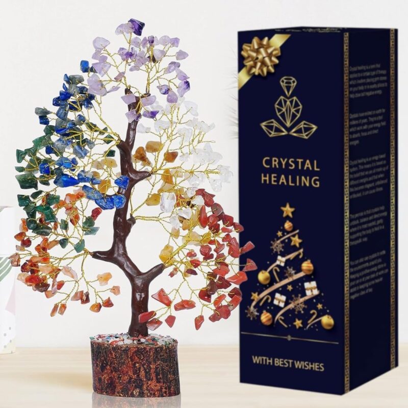 7 Chakra Tree, Crystal Tree of Life, Chakra Tree, Seven Chakra Tree, Feng Shui Decor, Spiritual Gifts, Money Tree, Gemstone Tree, Office Decor, Bonsai Tree, Good Luck Birthday Gifts or Women, Mom
