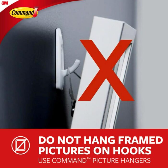 Command Large Universal Frame Hanger, 3 Picture Hangers with 6 Command Strips and 6 Frame Stabilizer Strips, Decorate Damage-Free - Image 6