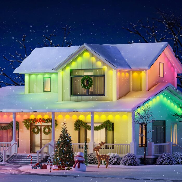 YEELIGHT Smart Outdoor Permanent String Light, 50 Ft, 20+ Lighting Effect, RGBIC LEDs, Music Sync, APP Control for DIY, IP67 Waterproof, lighting decoration for Eaves/Halloween/Christmas/Party/Holiday - Image 9