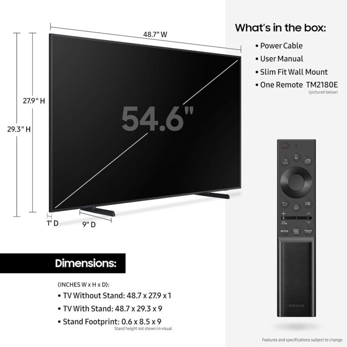 SAMSUNG 55-Inch Class Frame Series - 4K Quantum HDR Smart TV with Alexa Built-in (QN55LS03AAFXZA, 2021 Model) - Image 3