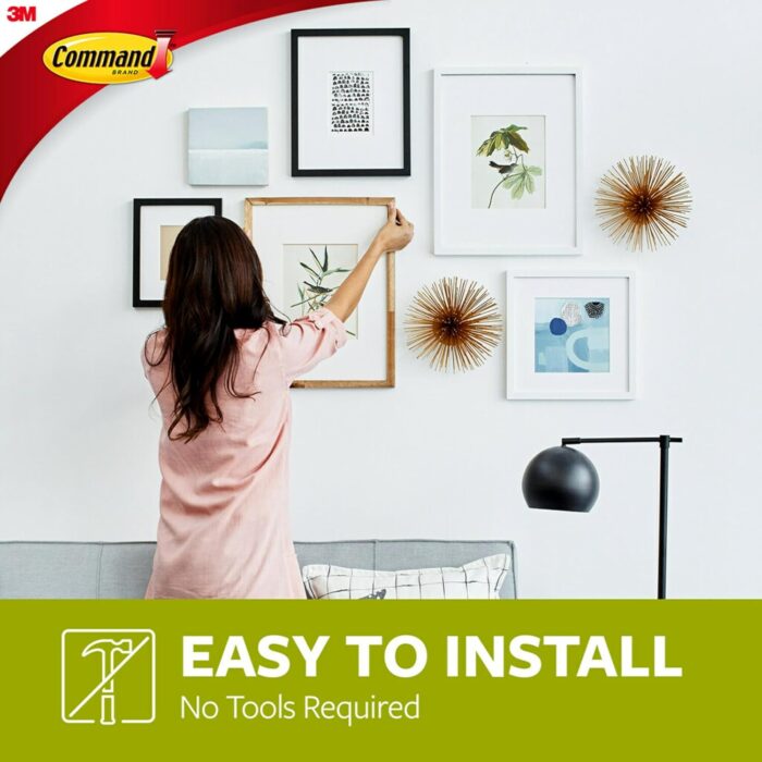 Command Large Universal Frame Hanger, 3 Picture Hangers with 6 Command Strips and 6 Frame Stabilizer Strips, Decorate Damage-Free - Image 4