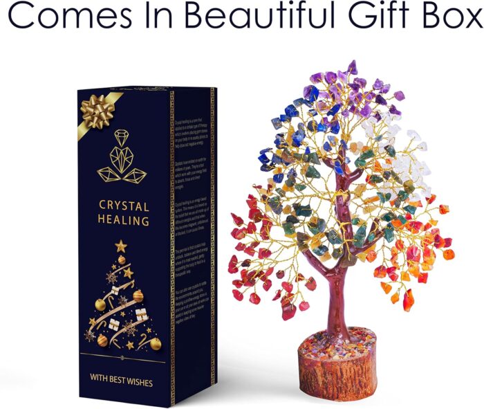 7 Chakra Tree, Crystal Tree of Life, Chakra Tree, Seven Chakra Tree, Feng Shui Decor, Spiritual Gifts, Money Tree, Gemstone Tree, Office Decor, Bonsai Tree, Good Luck Birthday Gifts or Women, Mom - Image 2