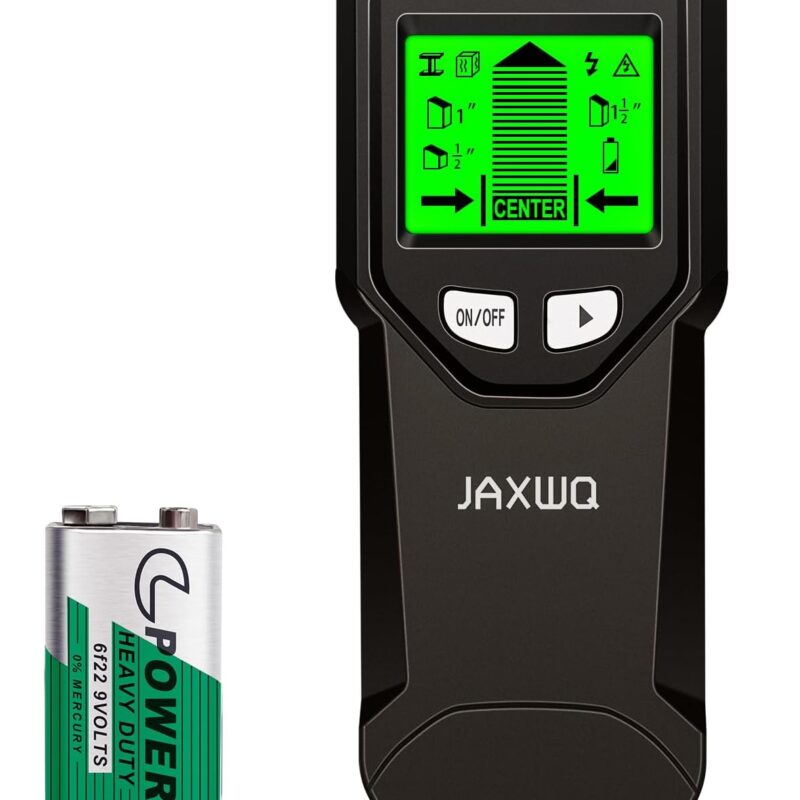 Stud Finder Wall Scanner - 5 in 1 Stud Finder Tool w/Microprocessor Chip and HD LCD Display, Stud Detector Beam Finders for the Center and Edge of Wood AC Wire Metal Studs Joist Pipe (Coal)