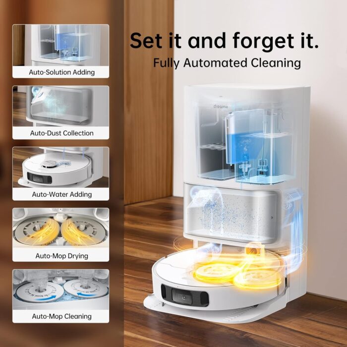 dreame L10s Ultra Robot Vacuum and Mop Combo, Auto Mop Cleaning and Drying, Self-Refilling and Self-Emptying Base for 60 Days of Cleaning, 5300Pa Suction and AI Navigation, Compatible with Alexa - Image 2