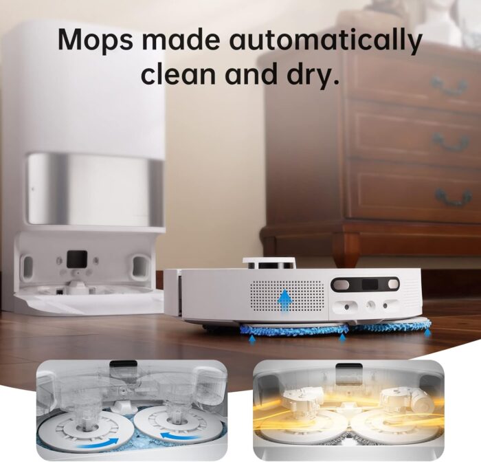 dreame L10s Ultra Robot Vacuum and Mop Combo, Auto Mop Cleaning and Drying, Self-Refilling and Self-Emptying Base for 60 Days of Cleaning, 5300Pa Suction and AI Navigation, Compatible with Alexa - Image 5