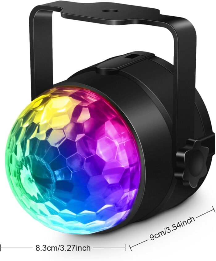 Luditek 2-Pack Sound Activated Party Lights with Remote Control, Disco Ball Light, DJ Strobe Lamp for Home Room Dance Party Supplies White Elephant Gifts Birthday Christmas Halloween Party Decorations - Image 2
