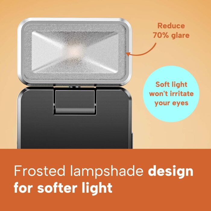 86lux Book Light, Rechargeable Reading Lights for Books in Bed, Ultralight Clip-on LED Bookmark Lamp with 3 Amber Colors & Stepless Dimming for Night Reading for Book Lovers, Kids, Ashen - Image 2