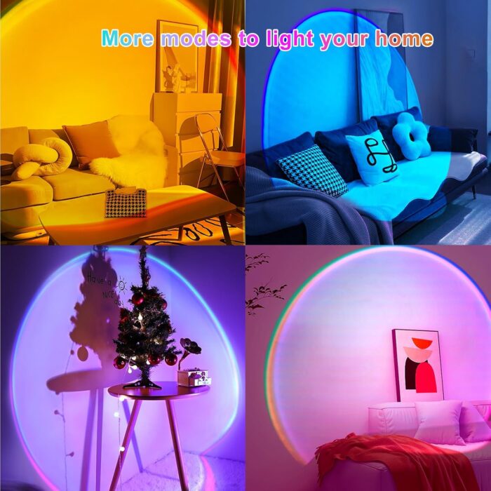 Sunset Lamp Projector with APP Control, Multicolor Changing Projection Lamp Led Light, Sunlight Lamp for Bedroom, Photography, Party, Tiktok Live, Room Decor - Image 4