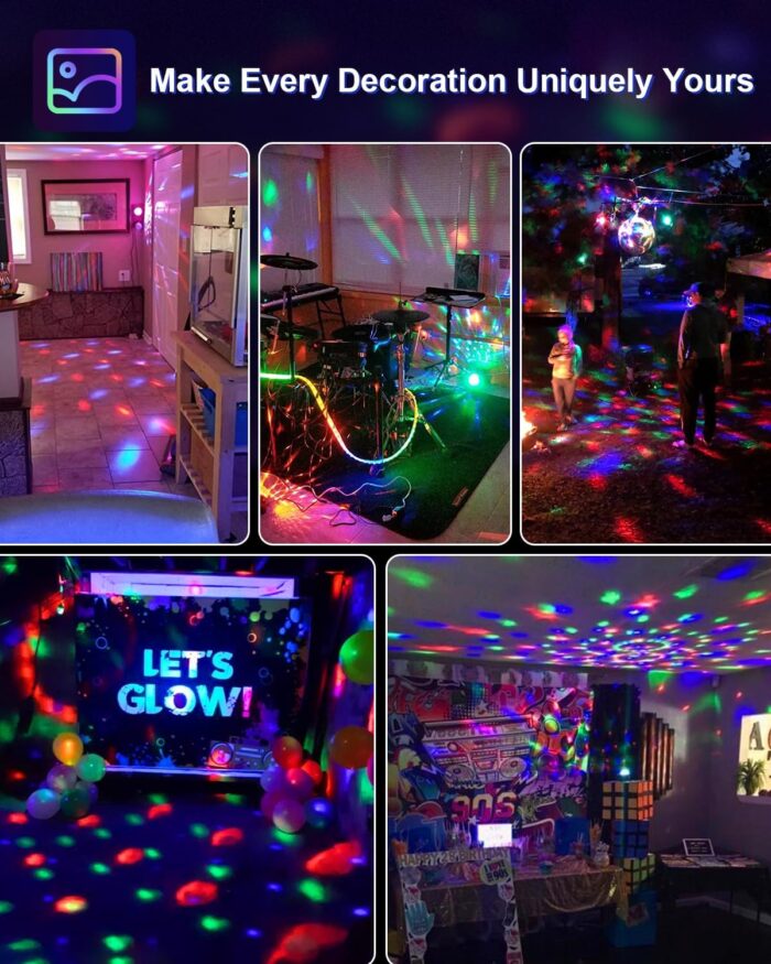 Luditek Sound Activated Party Lights with Remote DJ Lighting, Disco Ball Strobe Stage Light for Home Room Dance Parties Birthday Karaoke Stocking Stuffers New Years Eve Halloween Christmas Decorations - Image 4