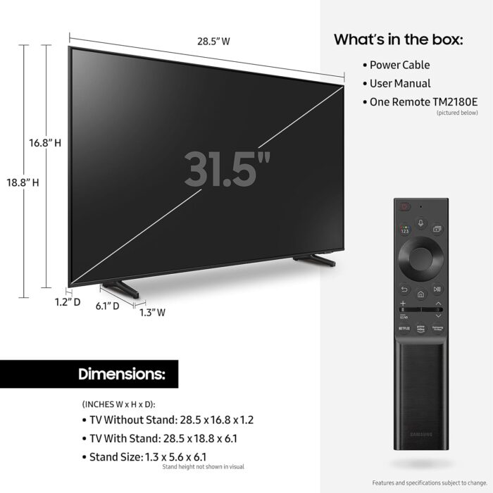 SAMSUNG 32-Inch Class QLED Q60A Series - 4K UHD Dual LED Quantum HDR Smart TV with Alexa Built-in (QN32Q60AAFXZA, 2021 Model) - Image 3