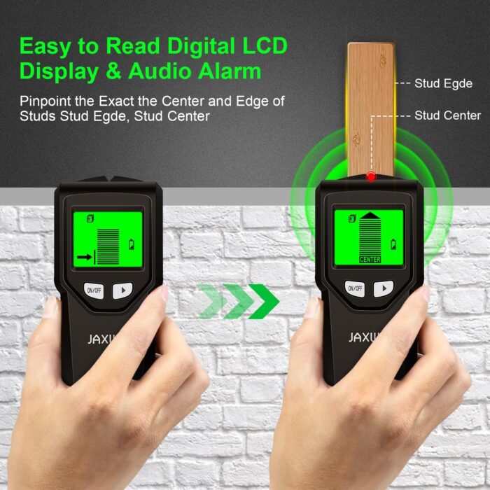 Stud Finder Wall Scanner - 5 in 1 Stud Finder Tool w/Microprocessor Chip and HD LCD Display, Stud Detector Beam Finders for the Center and Edge of Wood AC Wire Metal Studs Joist Pipe (Coal) - Image 4