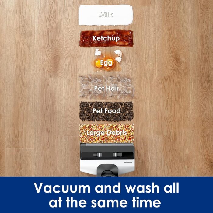 Tineco Floor ONE S5 PRO 2 Cordless Wet Dry Vacuum Smart Hardwood Floor Cleaner Machine, One-Step Cleaning Mop for Sticky Messes and Pet Hair, LCD Display, APP, Voice Guide with Ultra Mode - Image 3