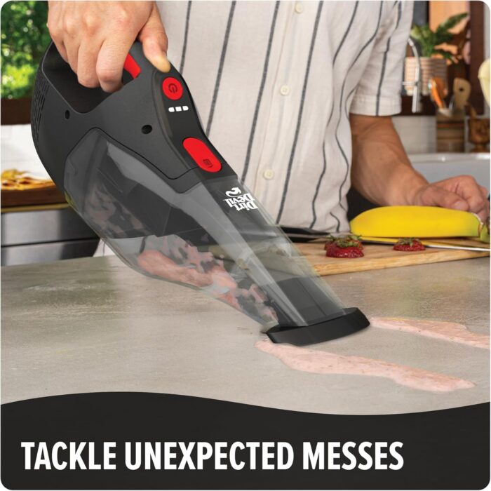 Dirt Devil 16V Cordless Handheld Vacuum Cleaner, Powerful Suction, Lightweight, Hand Vac for Wet and Dry Pickups, Includes Crevice Tool and Rechargeable Battery, Portable Vacuum Cleaner - Image 5