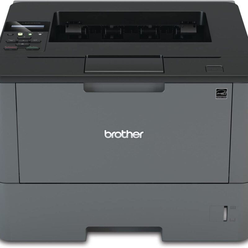 Brother Monochrome Laser Printer, HL-L5200DW, Wireless Networking, Mobile Printing, Duplex Printing, Amazon Dash Replenishment Ready, Black, 2.3