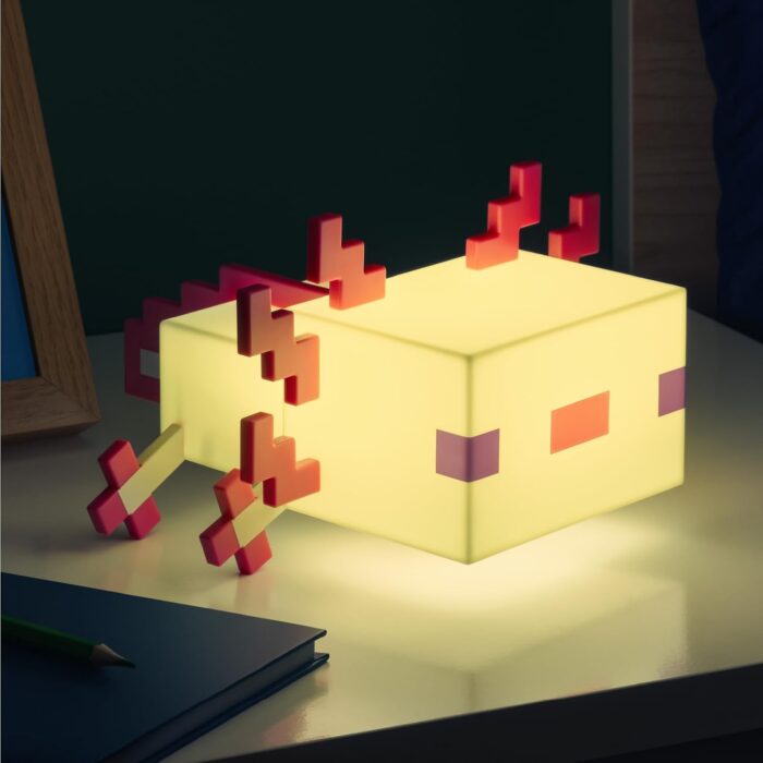 Paladone Minecraft Axolotl Light, Five Color Modes, Minecraft Lamp to Decorate Your Gaming Desk or Night Stand - Image 6