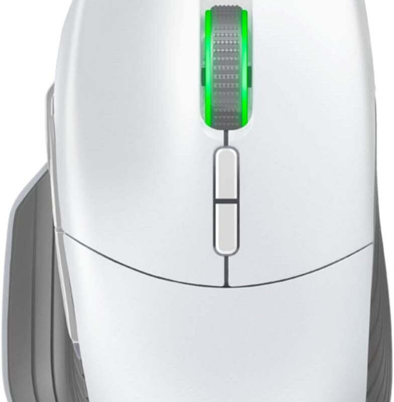 Razer Basilisk Gaming Mouse: 16,000 DPI Optical Sensor - Chroma RGB Lighting - 8 Programmable Buttons - Mechanical Switches - Customizable Scroll Resistance - Mercury White
