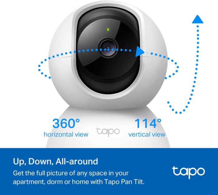 TP-Link Tapo 2K Pan/Tilt Security Camera for Baby Monitor, Dog Camera w/Motion Detection, 2-Way Audio, Siren, Night Vision, Cloud & SD Card Storage, Works with Alexa & Google Home, 2-Pack (C210P2) - Image 5