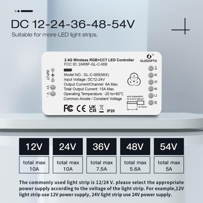 ZigBee 3.0 LED Strip Controller RGB+CCT Mix Dimmable Compatible with SmartThings Amazon Echo Plus App/Voice Control for RGB Warm White Cold White LED Strip Light (Require ZigBee Hub) - Image 7