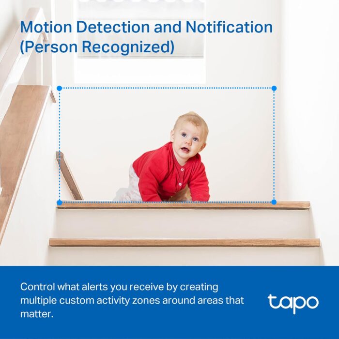 TP-Link Tapo 2K Pan/Tilt Security Camera for Baby Monitor, Dog Camera w/Motion Detection, 2-Way Audio, Siren, Night Vision, Cloud & SD Card Storage, Works with Alexa & Google Home, 2-Pack (C210P2) - Image 7