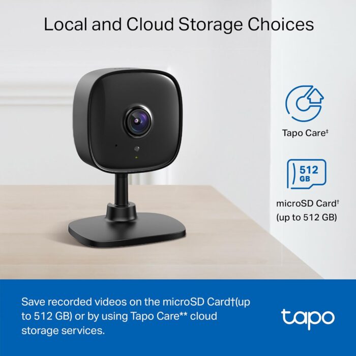 Tapo by TP-Link 1080P Indoor Security Camera for Baby Monitor, Pet Camera w/Motion Detection, 2-Way Audio, Night Vision, Cloud & SD Card Storage, Works w/Alexa & Google Home, Black, C101(4-Pack) - Image 4