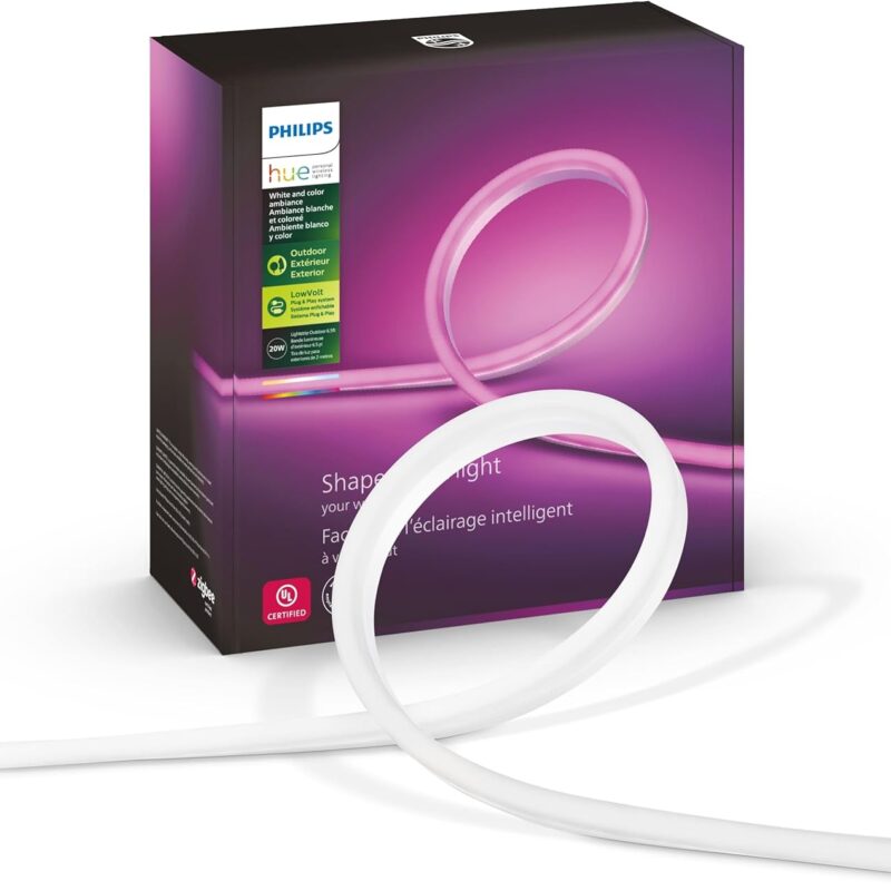 Philips Hue Outdoor 7-Foot Smart LED Light Strip - White and Color Ambiance - 1 Pack - Requires Hue Bridge - Weatherproof - Control with Hue App - Works with Alexa, Google Assistant and Apple HomeKit