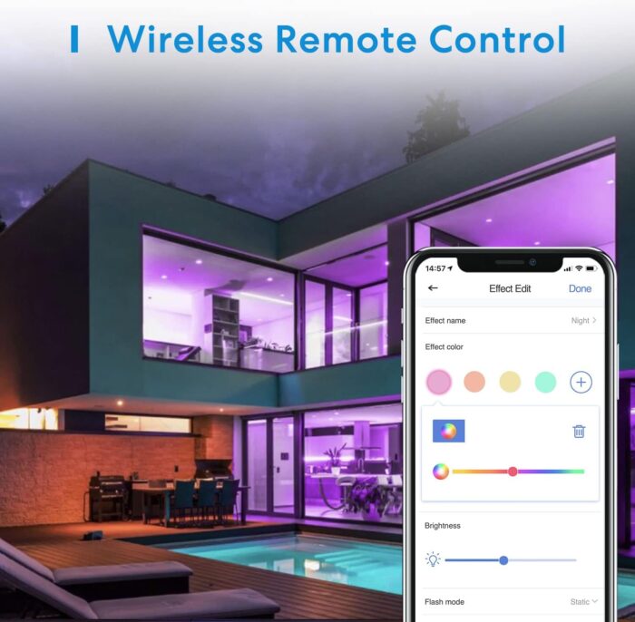 meross Smart LED Strip Lights Works with Apple HomeKit, 16.4ft WiFi RGB Strip, Compatible with Siri, Alexa&Google and SmartThings, App Control, Color Changing Led Strips for Bedroom, TV - Image 8
