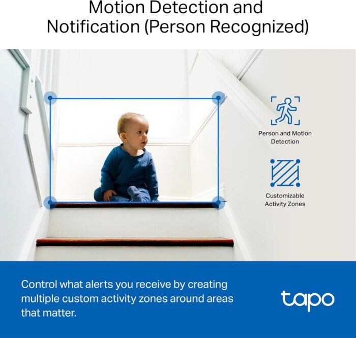 Tapo by TP-Link 1080P Indoor Security Camera for Baby Monitor, Pet Camera w/Motion Detection, 2-Way Audio, Night Vision, Cloud & SD Card Storage, Works w/Alexa & Google Home, Black, C101(4-Pack) - Image 6