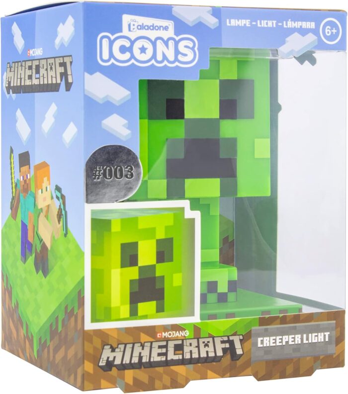 Paladone Minecraft Creeper Light, 3D Lamp - Officially Licensed Night Light - 12 cm Tall, Battery Powered, Gaming Room and Bedroom Decor for Minecraft Gamers - Image 5