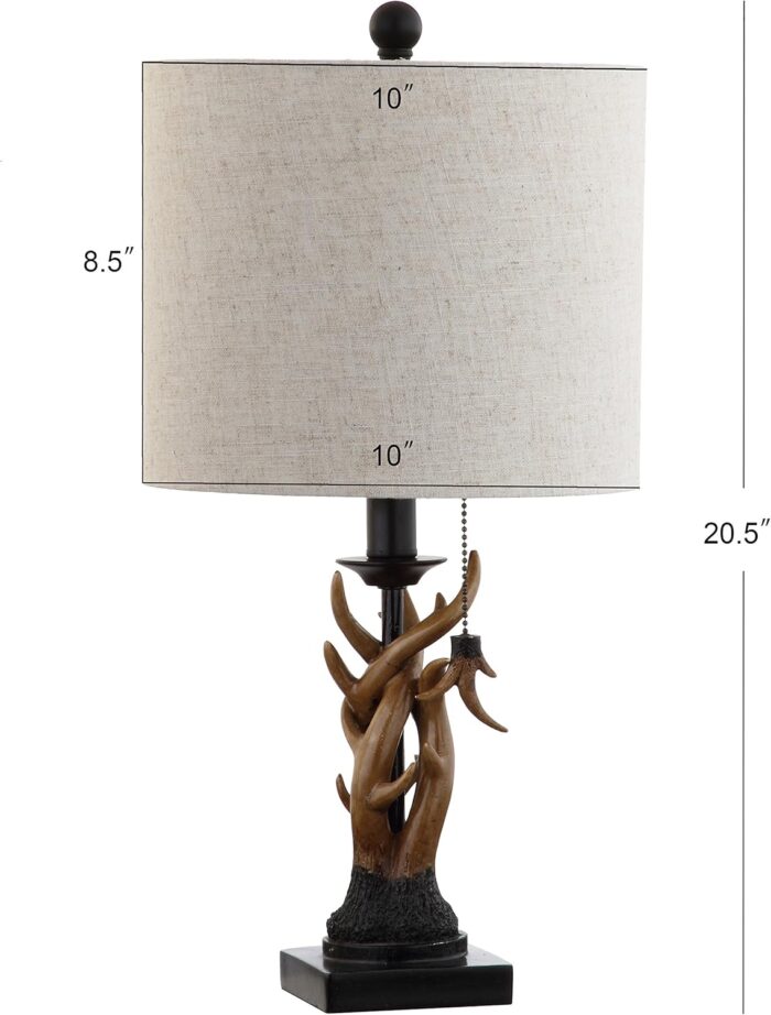 JONATHAN Y JYL1031A Gaston 20.5" Resin Mini LED Table Lamp, Farmhouse, Traditional, Cottage, Rustic, Office, Living Room, Family Room, Dining Room, Bedroom, Hallway, Foyer, Brown - Image 3