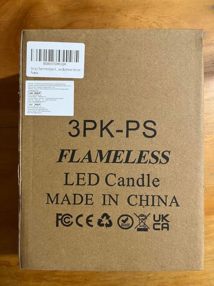 Da by Flickering Flameless Candles with Embedded Star String Lights, Battery Operated Candles with Remote and Timer,Acrylic LED Pillar Candles for Autumn Home Décor,Set of 3 -Orange - Image 8