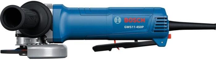 BOSCH GWS11-450P 4 ½ In. Ergonomic Angle Grinder - 11-Amp Motor, Anti-Vibration Handle, Adjustable Guard, KickBack Control - Ideal for Metal and Concrete Applications - Image 3