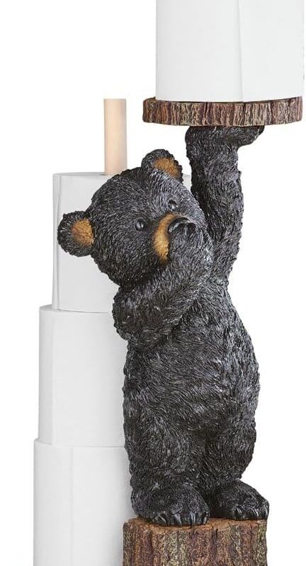Aurrra Northwoods Bear Cub Toilet Paper Holder, 22" H