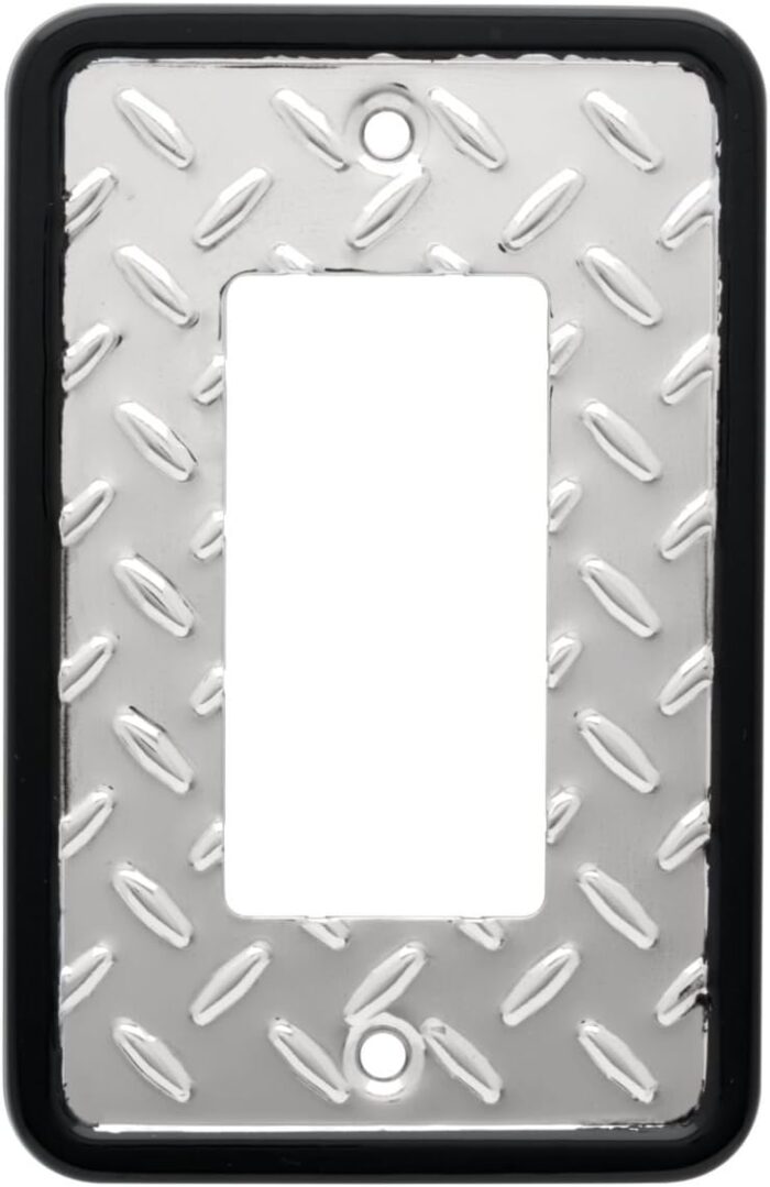 Diamond Plate Single Decorator Wall Plate, Packaging may Vary