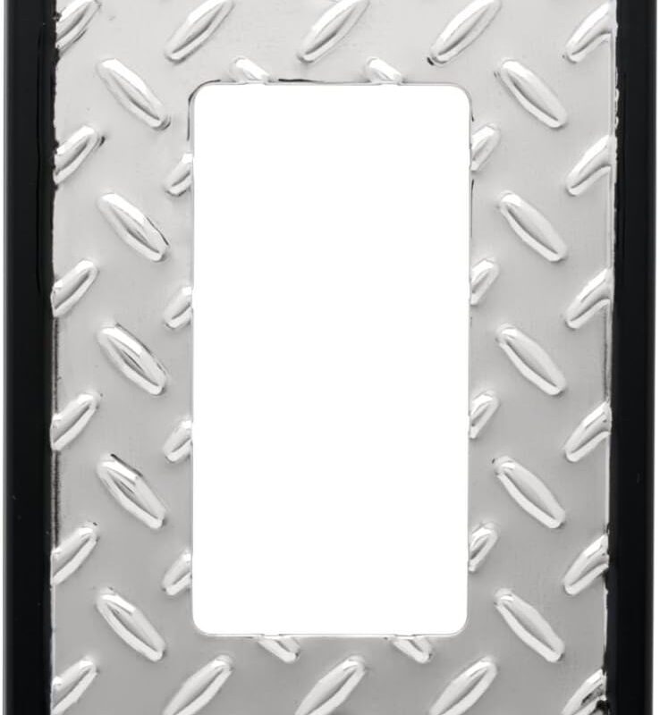 Diamond Plate Single Decorator Wall Plate, Packaging may Vary