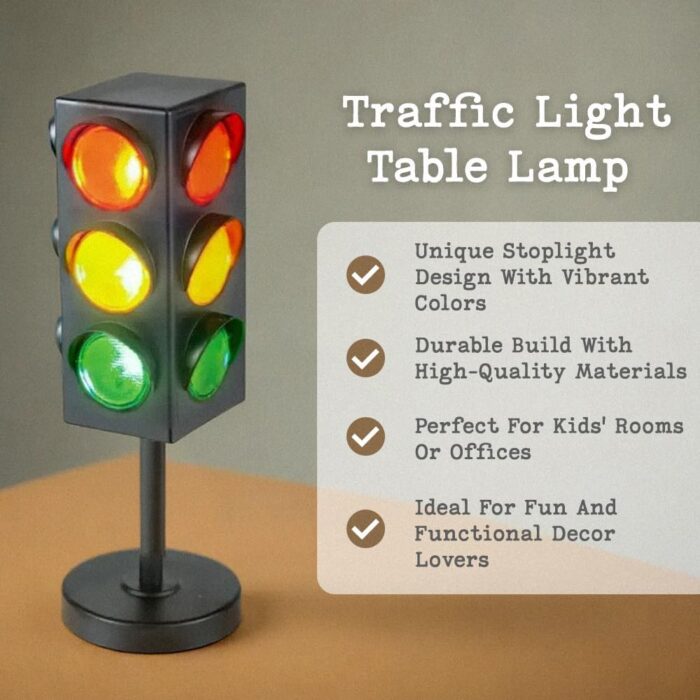 Rhode Island Novelty Eltrali 8 Inch Traffic Light Table Lamp - Image 5
