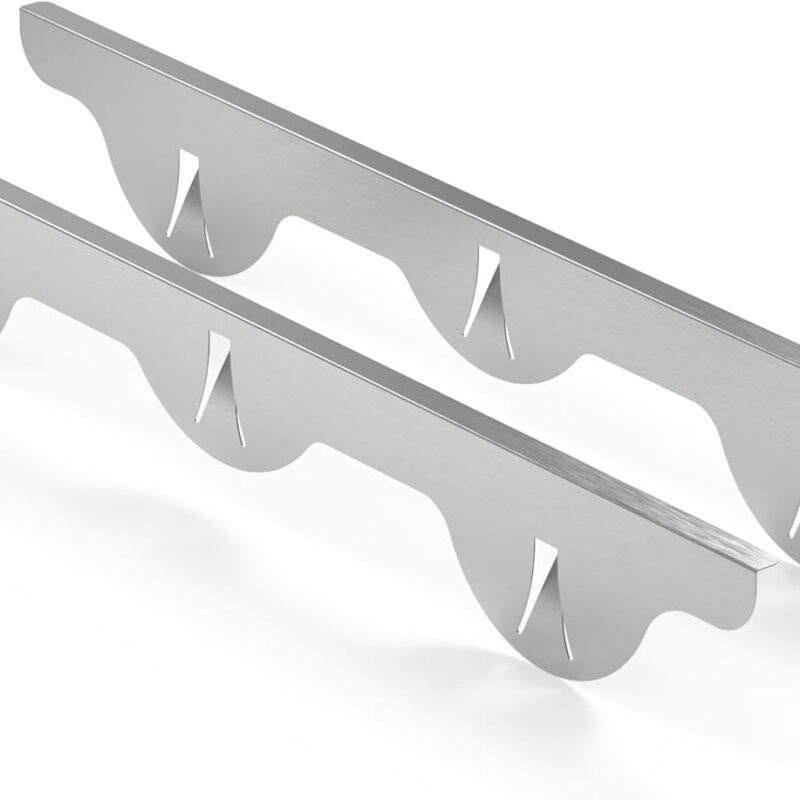 Linda’s Essentials Stove Gap Covers Stainless Steel (2 Pack), 316 Stainless Steel Stove Gap Covers Heat Resistant Oven Gap Filler Seals Spaces Between Stovetop and Counter (25.4 Inches, Silver(Steel))