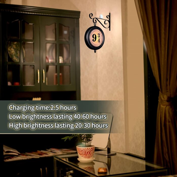 Double-Sided Illuminated Wall Night Light Sign, Rechargeable Room Decor Lamp, Platform Decoration, Gifts for Harry Fans. - Image 6