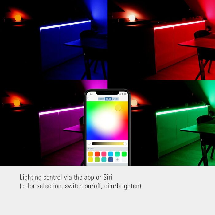 Eve Light Strip - Apple HomeKit Smart Home LED Lights Strip, Full Color Spectrum and White, 1800 Lumens - Image 7