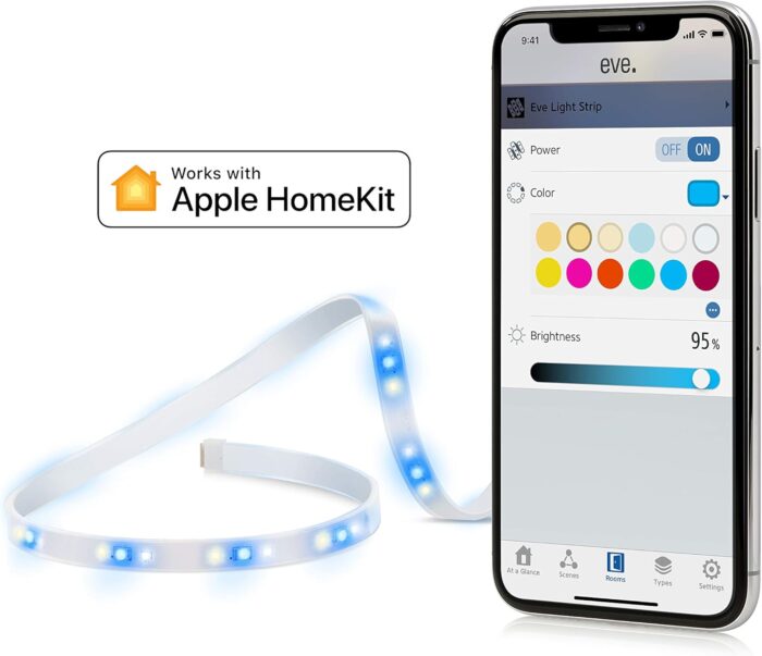 Eve Light Strip - Apple HomeKit Smart Home LED Lights Strip, Full Color Spectrum and White, 1800 Lumens - Image 2
