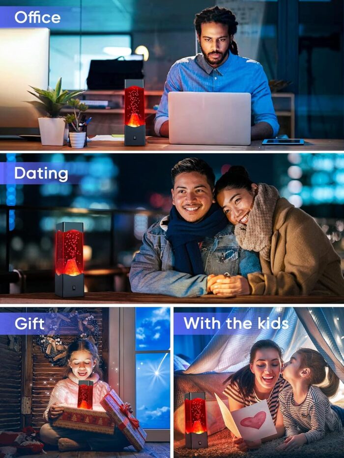 Volcano Lamp, Realistic Volcanic Eruption Night Light, USB Powered Night Light for Kids Adults, Relaxing Table Lamp for Bedroom Home Decor Office Mood Lighting Birthday Father's Day Christmas Gifts - Image 7
