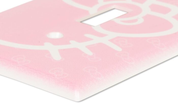 Hello Light Switch Cover - Wall Plate Room Decor Pink Kawaii Bow WP-32 - Image 3