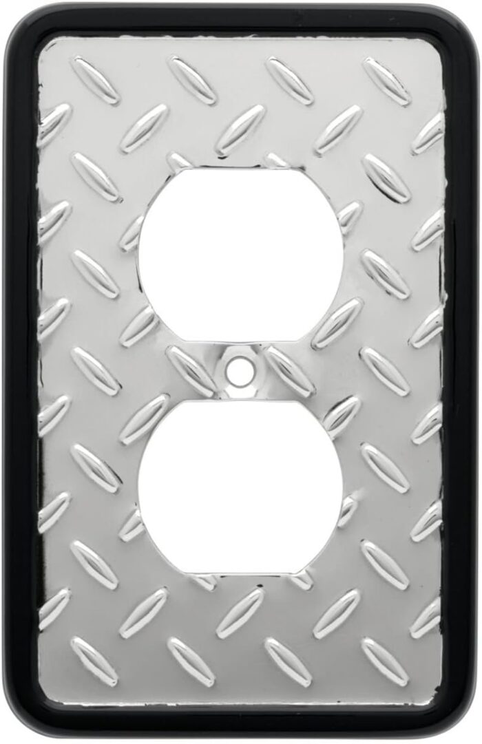 Franklin Brass 135859 Diamond Single Duplex Wall Plate, 12'' & Less, Polished Chrome