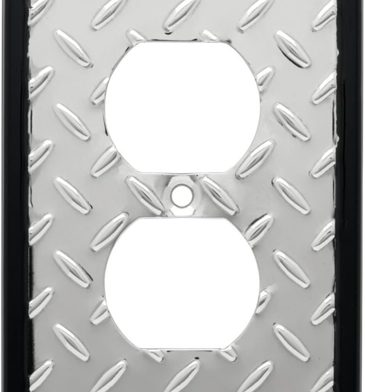 Franklin Brass 135859 Diamond Single Duplex Wall Plate, 12'' & Less, Polished Chrome
