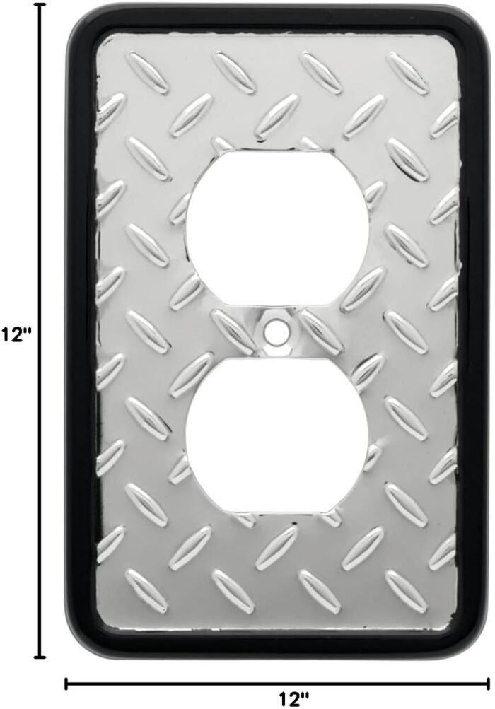 Franklin Brass 135859 Diamond Single Duplex Wall Plate, 12'' & Less, Polished Chrome - Image 6