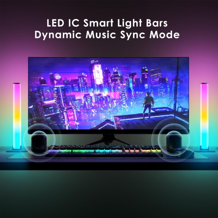 RGB Light Bar,Smart LED Light Bar for Room,16 Million Colors,Three Control Modes,Dynamic Music Sync Mode,213 Preset Modes,USB Interface（Without Adapter） - Image 2