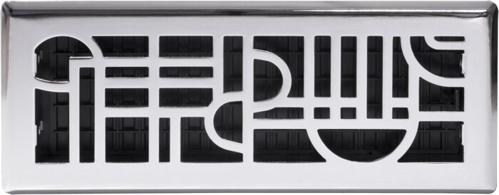 Décor Grates ADH412-C Art Deco Floor Register, 4x12 Inches, Chrome, 1 Pack - Image 3