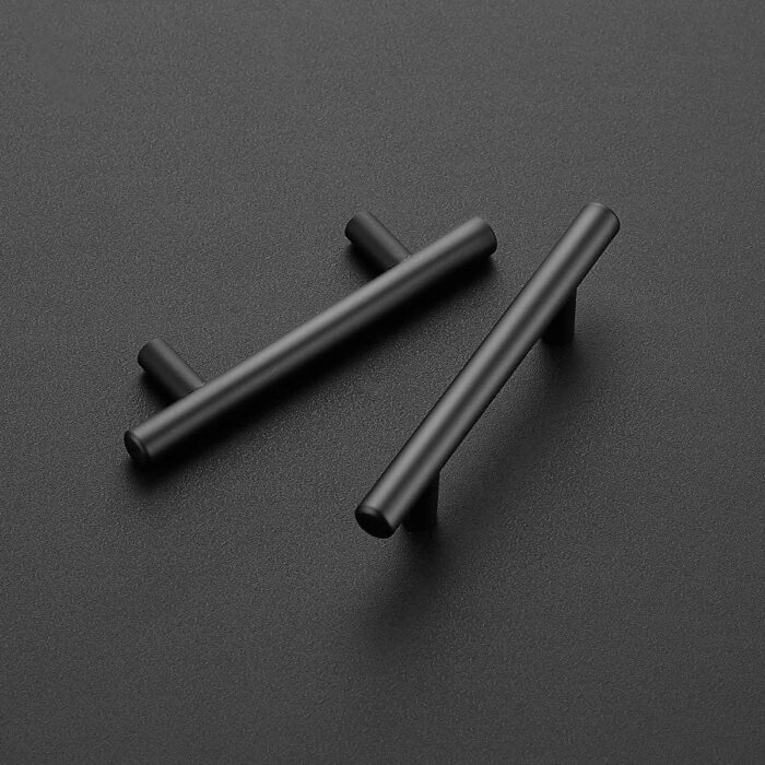 Ravinte 30 Pack | 5 Inch Cabinet Pulls Matte Black Stainless Steel Kitchen Drawer Pulls Cabinet Handles 5 InchLength, 3 Inch Hole Center - Image 2
