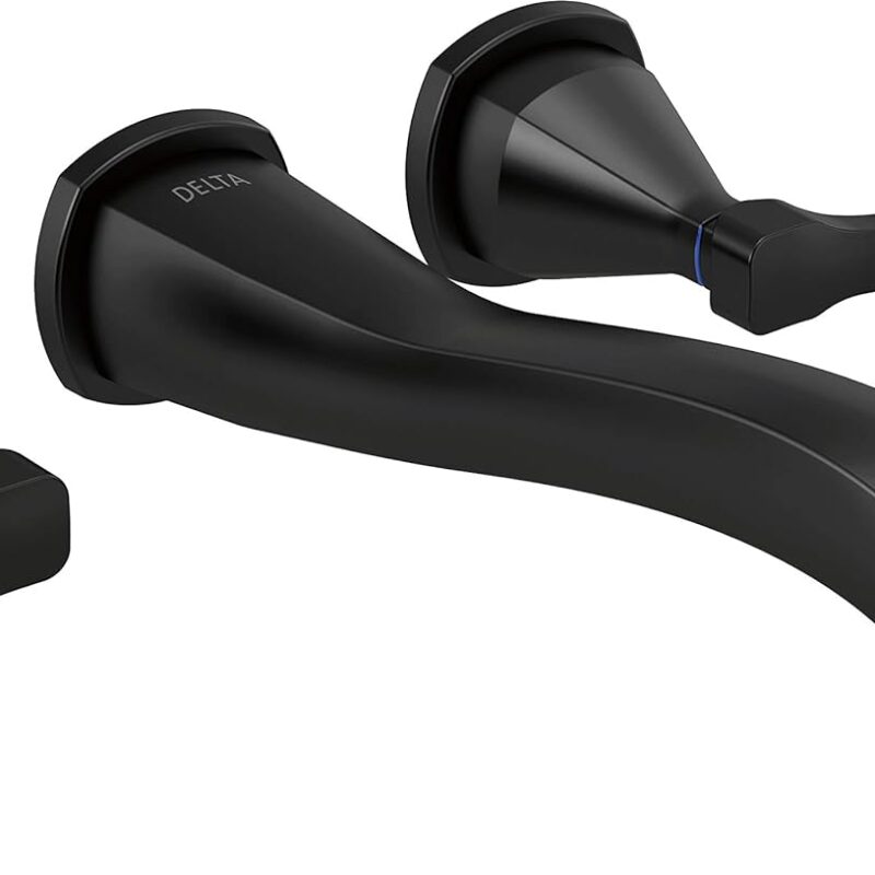 DELTA FAUCET T5776-BLWL Tub Filler Wall-Mount, Matte Black