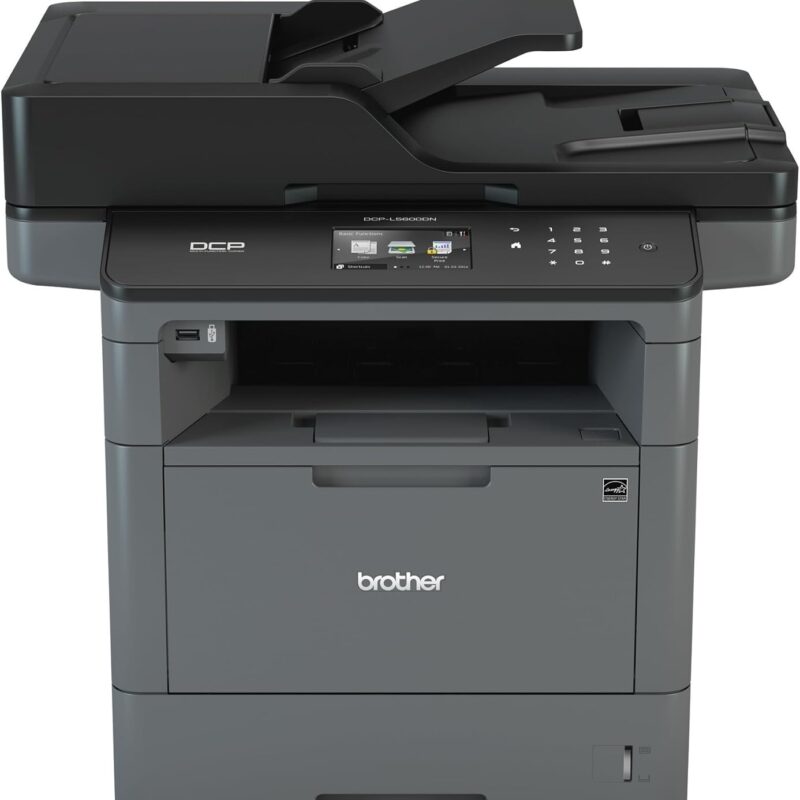 Brother Monochrome Laser Printer, Multifunction Printer and Copier, DCP-L5600DN, Flexible Network Connectivity, Duplex Printing, Mobile Printing, Amazon Dash Replenishment Ready